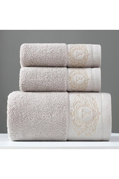 BUGHY'S Set of 3 100% Cotton Towels, Fluffy, Non-irritating, Ideal for Spas and Hotels, Durable and Soft