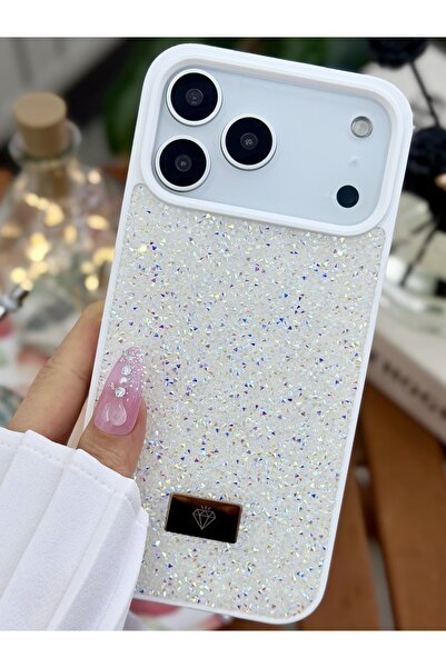 Go Aksesuar iPhone 17 Promax Compatible Diamond Design Stone Sparkling Shiny Diamond Case