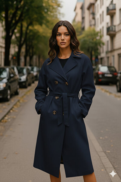 Ceylen Yeni Sezon Kuşaklı Oversize Trençkot