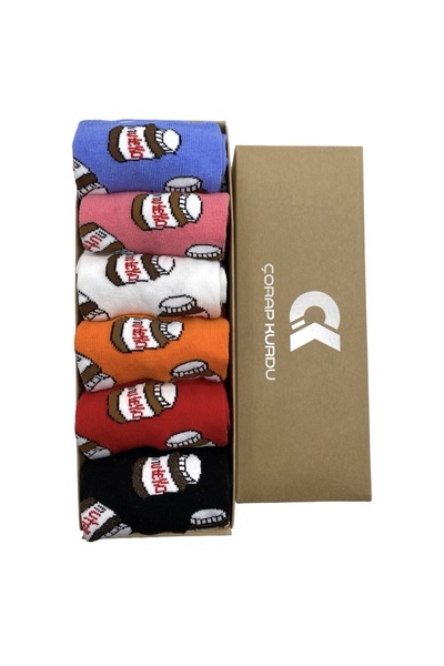 H&N 6-Piece Mixed Patterned Colorful Unisex Socks