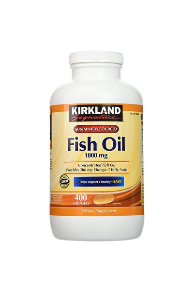 Kirkland Signature Fish Oil Concentrate with Omega-3 Fatty Acids, 400 Softgels
