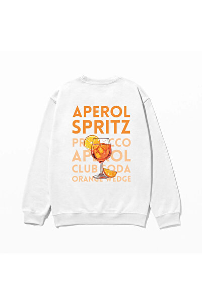 SVART WEAR سويت شيرت أبيرول سبريتز مطبوع 100% قطن، سويت شيرت كبير الحجم عصري ...