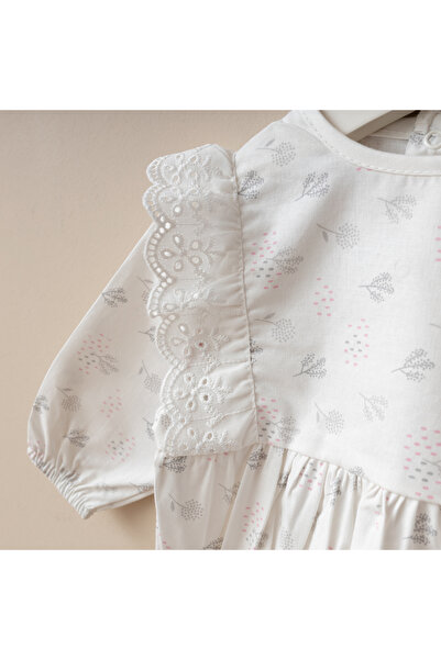 Minimus Baby Girl Cotton Romper Newborn Floral Pink Romper Set with Headband and Booties Gift