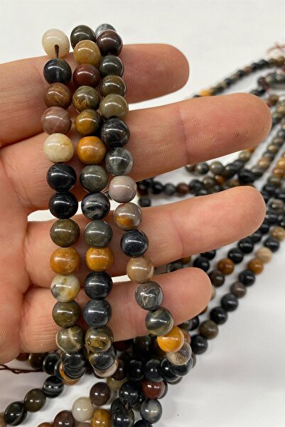 Hayalperest boncuk Coffee Ceyt Natural Stone Beads 8 mm