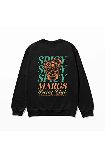 SVART WEAR سترة رياضية مطبوعة 100% قطن بمقاس كبير عصرية أنيقة ومرحة مع طباعة