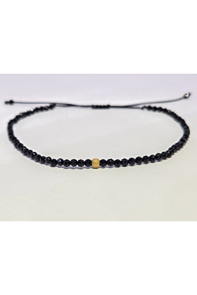 StefBiju Bratara cu biluta de aur de 14 k si piatra semipretioasa spinel