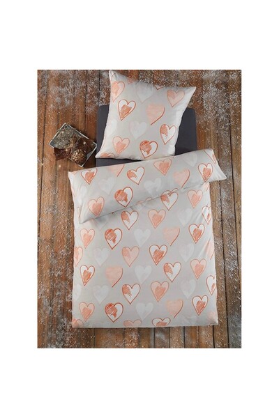 OEM enjerie de pat 3 piese MF Flausch Sweetheart, 200x220 cm + 2 fete perna 80x80 cm, microfibra, imprim