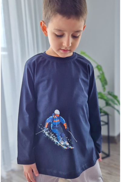 My Baby's World Uzun Kollu Erkek Çocuk Basic T-shirt (2-9 Yaş)