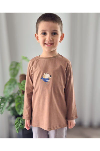 My Baby's World Long Sleeve Boy's Basic T-Shirt (2-9 Years)