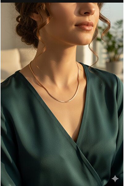 T-HAZEL Snake Model Gold Stylish Simple Elegant Necklace Aly
