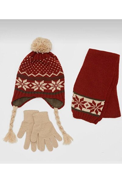 Wearflawless Weatrflawless 3-6 Years Old Boys' Scarf, Beanie, Gloves 3-Piece Set