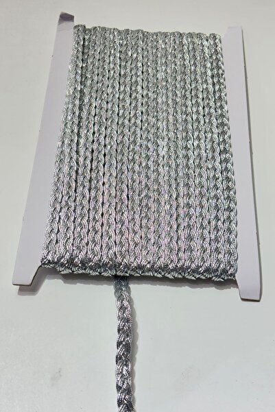 Hayalperest boncuk Gümüş Rengi Saç Örgüsü Simli Şerit Biye Su Taşı