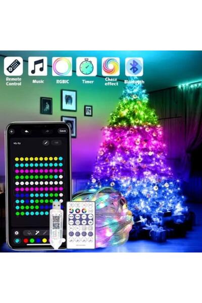 OEM Luminițe inteligente de Crăciun RGB Wi-Fi, decorațiuni pentru brad, 20 de...