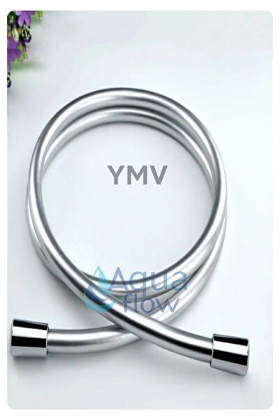 YMV Kopmaz Patlamaz Gri Pvc 150 Cm Duş Banyo Başlığı Seti Hortumu Duşluk Spir...