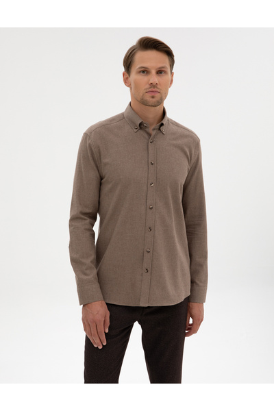 Pierre Cardin Vizon Regular Fit Uzun Kollu Gömlek 50311380-VR052