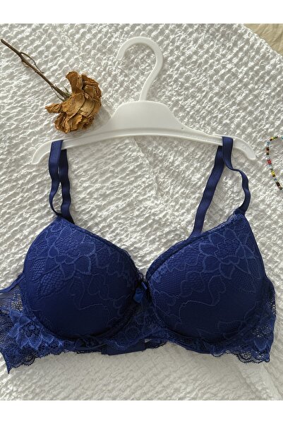 Myquality Lace-Detail Padded Bra Underwire Wire Bra