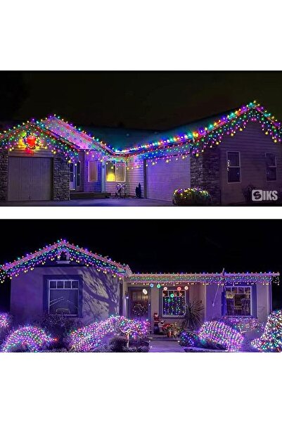 OEM Christmas Lights Icicles , Dripping Garland, 140 LEDs, 8 Light Modes, Fringe, Indoor/Outdoor, Wh