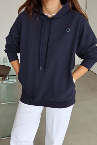 Özge Özgenç με κουκούλα oversized Βασικό Φούτερ