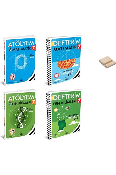 Arı Yayıncılık 7. Sınıf Matematik ve Fen Bilimleri Atölyem ve Defterim 4lü Se...