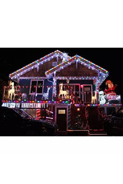 OEM Christmas Icicles Installation, Hanging Garland, 12 m, 300 LEDs, 8 Light Modes, Fringes, Outdoo