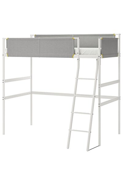 hobiurun Ranza, beyaz-açık gri, 90x200 cm, tek yataklı-masasız