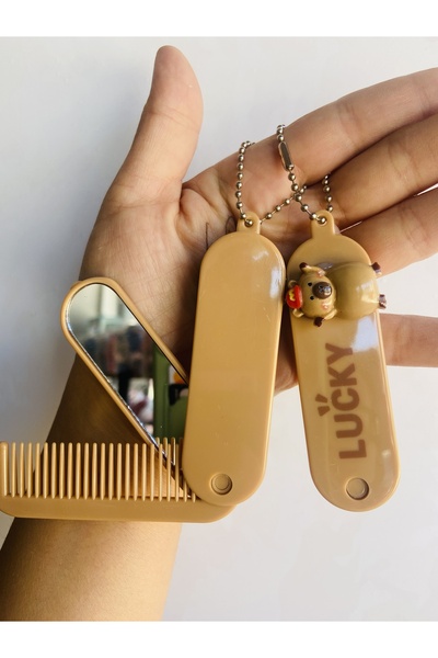 synshop Στολίδι για τσάντα με πτυσσόμενο μπρελόκ με καρφίτσα καπιμπάρα με καθρέφτη