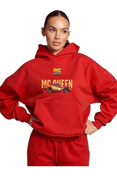 ArtYus سويت شيرت بقلنسوة كبير الحجم من القطن مطبوع عليه ألوان خاصة للجنسين من...