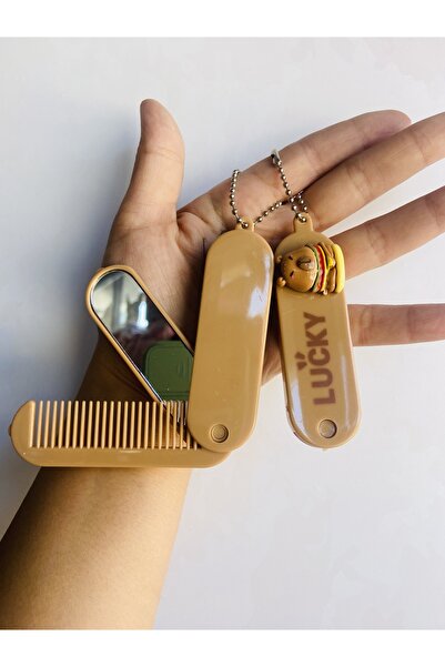 synshop Capybara Mirror Comb Folding Keychain Bag Ornament