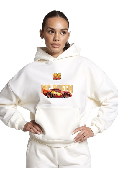 ArtYus سويت شيرت بقلنسوة كبير الحجم من القطن مطبوع عليه ألوان خاصة للجنسين من...