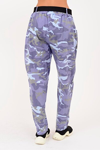 Park Moda 8600 CAMOUFLAGE PATTERN BELT DETAILED GABARDINE PANTS