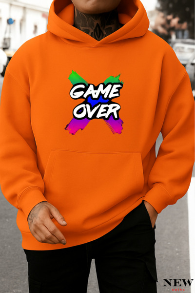 New Shine سويت شيرت بطبعة Game Over