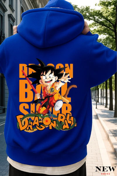 New Shine سويت شيرت مطبوع عليه دراغون بول