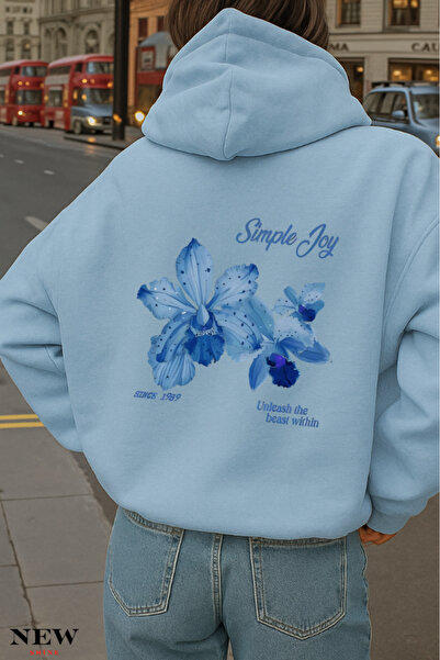 New Shine Суитшърт с принт „Simple Joy“