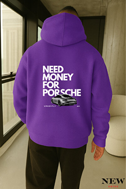 New Shine سترة رياضية مطبوعة عليها 'Need Money'