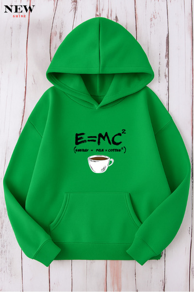 New Shine سويت شيرت مطبوع عليه قهوة