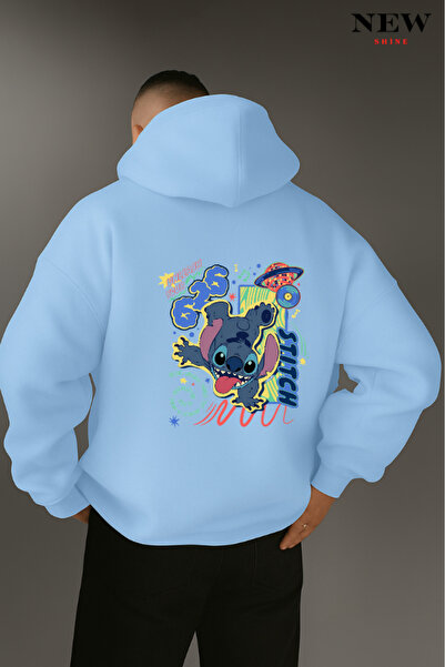 New Shine سويت شيرت مطبوع عليه ستيتش