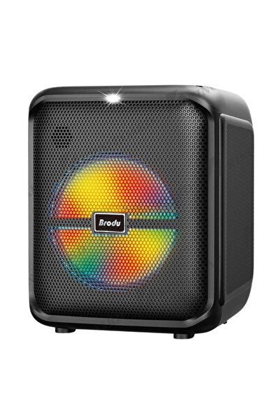 iKlassQeer Portable Speaker 10” 100W with RGB Lights and Wireless Microphone