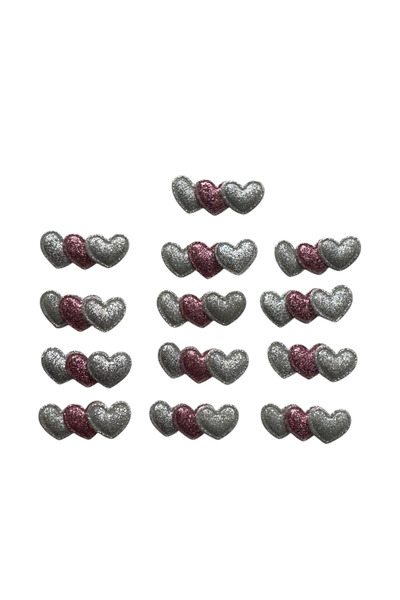 kalben accessories 3-Piece Leather Heart Accessory 12 Pieces