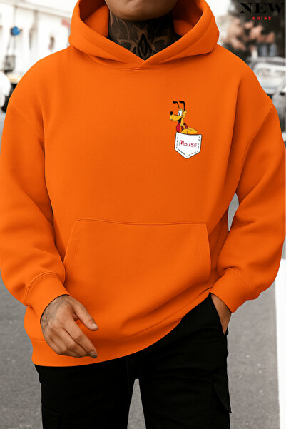 New Shine Φούτερ Dog in Pocket με τύπωμα