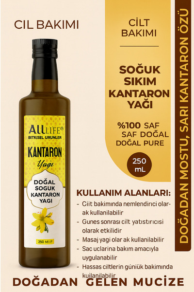 HARMAN Doğal Soğuk Sıkım Sarı Kantaron Yağı – 100 ml