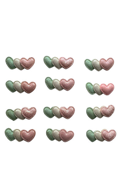 kalben accessories 3-Piece Leather Heart Accessory 12 Pieces