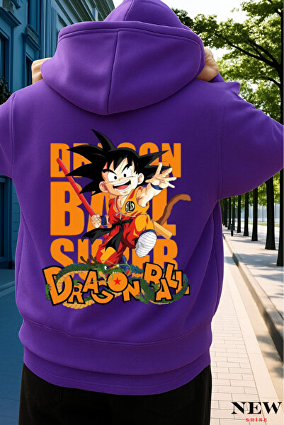 New Shine سويت شيرت مطبوع عليه دراغون بول