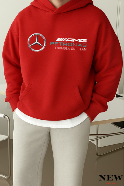 New Shine Hanorac cu glugă imprimat