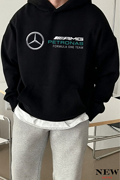 New Shine سويت شيرت بقلنسوة مطبوع