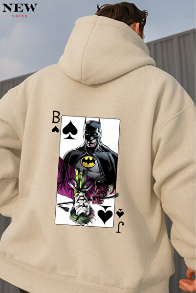 New Shine Batman Baskılı Dukserica