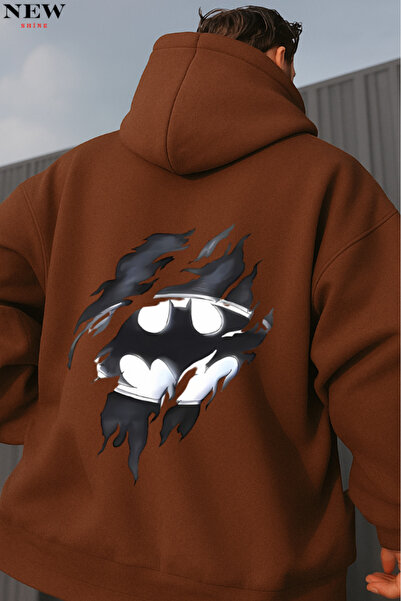 New Shine Batman Baskılı Dukserica