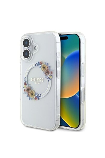 Guess Carcasă compatibilă cu iPhone 16 Plus, Premium P2912, Plastic, Transpar...