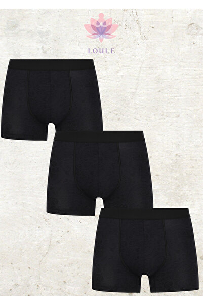 Loule Îmbrăcăminte pentru bărbați 3 bucăți din bumbac și modal cu model șal B...