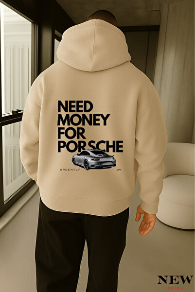 New Shine سترة رياضية مطبوعة عليها 'Need Money'