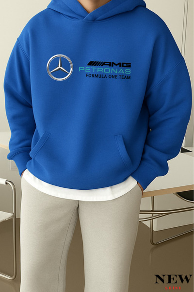 New Shine سويت شيرت بقلنسوة مطبوع